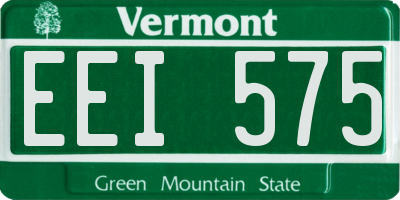 VT license plate EEI575