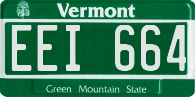 VT license plate EEI664