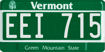 VT license plate EEI715