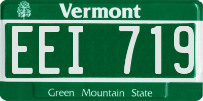 VT license plate EEI719