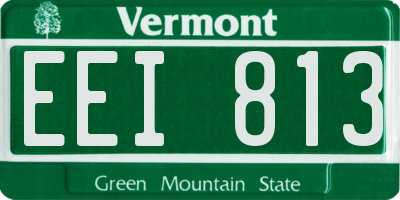 VT license plate EEI813