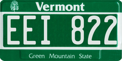 VT license plate EEI822