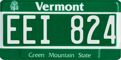 VT license plate EEI824