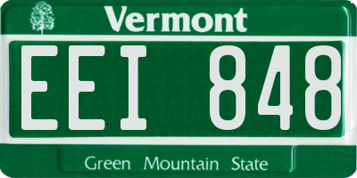 VT license plate EEI848