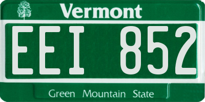 VT license plate EEI852