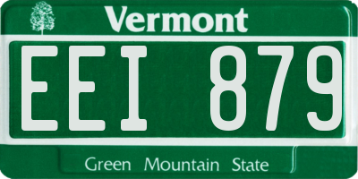 VT license plate EEI879