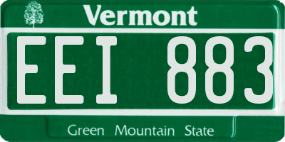 VT license plate EEI883