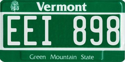VT license plate EEI898