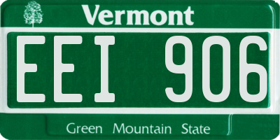 VT license plate EEI906