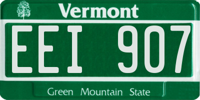 VT license plate EEI907