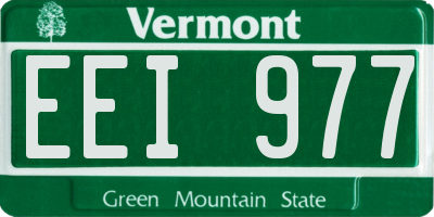 VT license plate EEI977