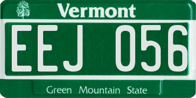 VT license plate EEJ056