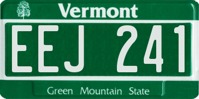VT license plate EEJ241