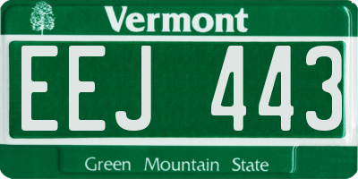 VT license plate EEJ443