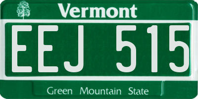 VT license plate EEJ515