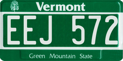VT license plate EEJ572
