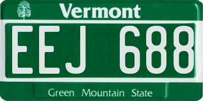 VT license plate EEJ688