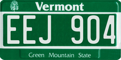 VT license plate EEJ904