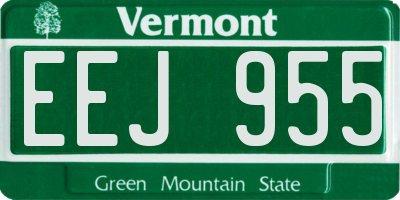 VT license plate EEJ955