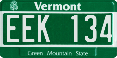 VT license plate EEK134