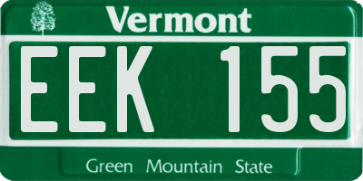 VT license plate EEK155