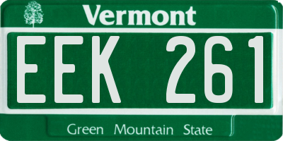 VT license plate EEK261