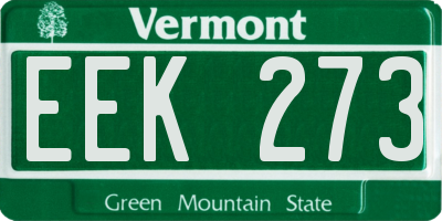VT license plate EEK273
