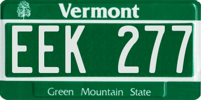 VT license plate EEK277
