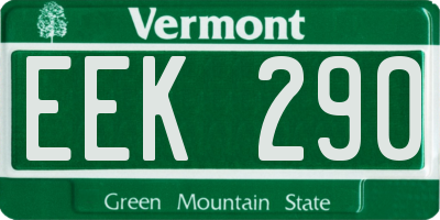 VT license plate EEK290