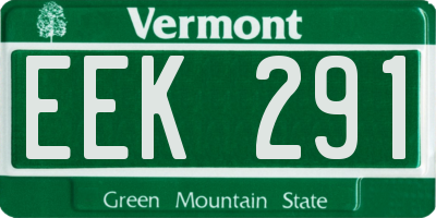 VT license plate EEK291