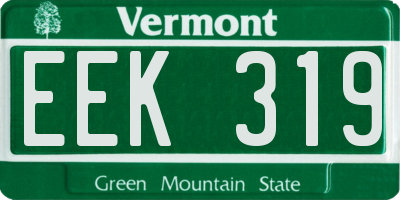 VT license plate EEK319