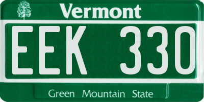 VT license plate EEK330