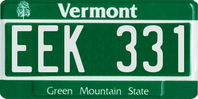 VT license plate EEK331