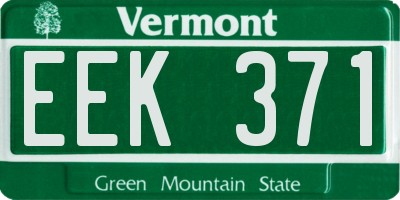 VT license plate EEK371