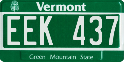 VT license plate EEK437