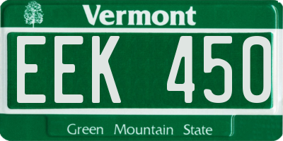 VT license plate EEK450
