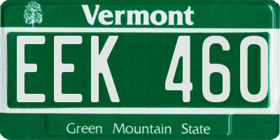 VT license plate EEK460