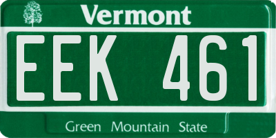 VT license plate EEK461