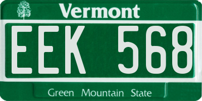 VT license plate EEK568