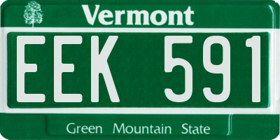VT license plate EEK591