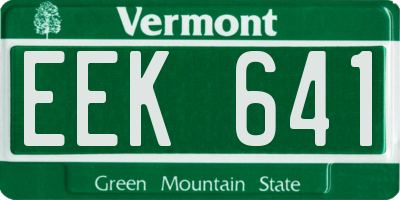 VT license plate EEK641