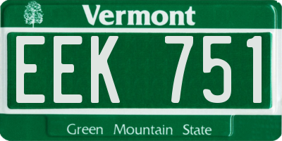 VT license plate EEK751
