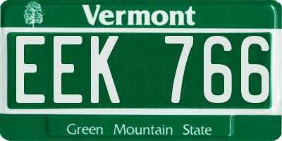 VT license plate EEK766