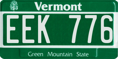 VT license plate EEK776
