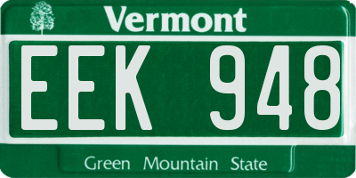 VT license plate EEK948