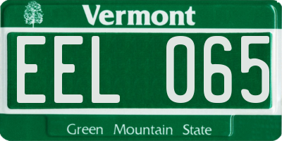 VT license plate EEL065
