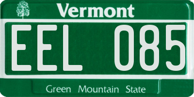 VT license plate EEL085