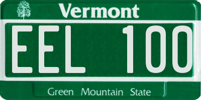 VT license plate EEL100