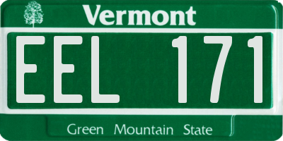 VT license plate EEL171