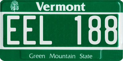 VT license plate EEL188